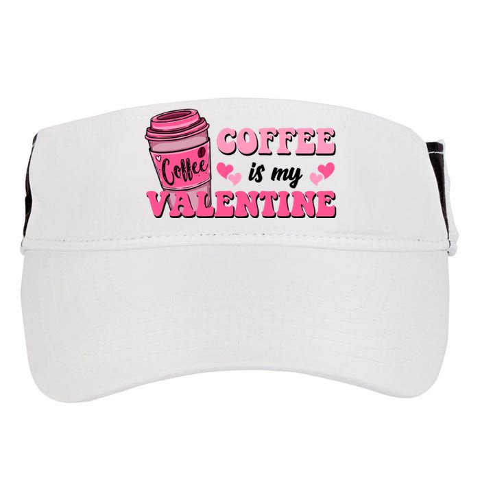 Coffee Is My Valentine Retro Cute Adult Drive Performance Visor