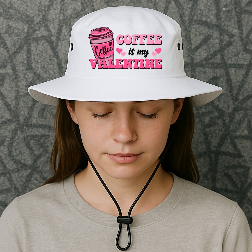 Coffee Is My Valentine Retro Cute Bucket Hat