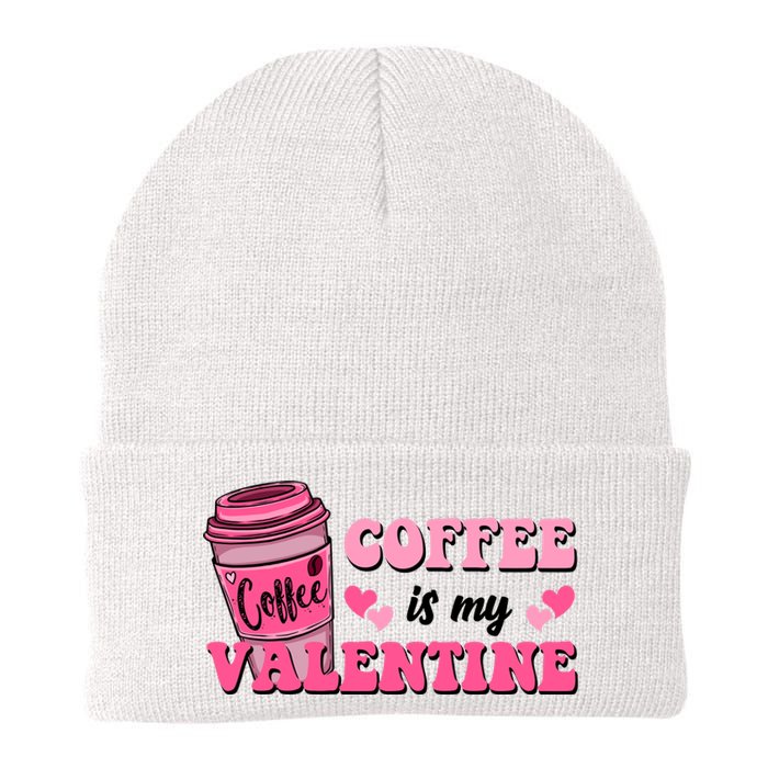 Coffee Is My Valentine Retro Cute Knit Cap Winter Beanie