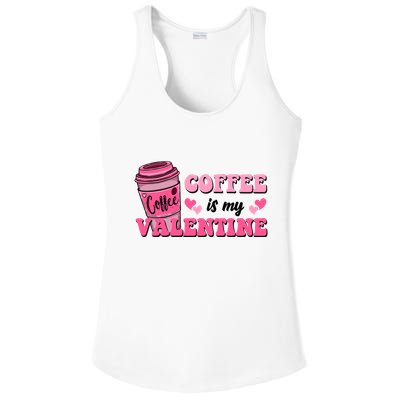Coffee Is My Valentine Retro Cute Ladies PosiCharge Competitor Racerback Tank