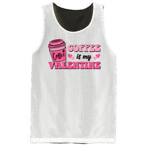 Coffee Is My Valentine Retro Cute Mesh Reversible Basketball Jersey Tank