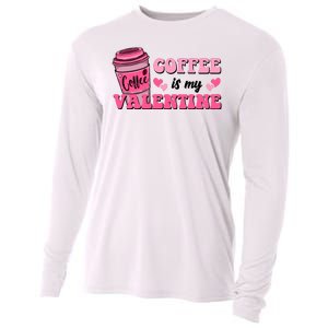 Coffee Is My Valentine Retro Cute Cooling Performance Long Sleeve Crew