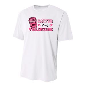 Coffee Is My Valentine Retro Cute Youth Performance Sprint T-Shirt