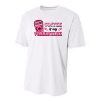 Coffee Is My Valentine Retro Cute Youth Performance Sprint T-Shirt