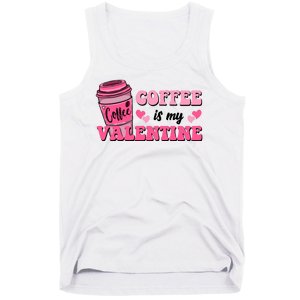 Coffee Is My Valentine Retro Cute Tank Top