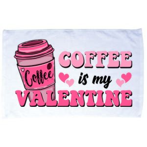 Coffee Is My Valentine Retro Cute Microfiber Hand Towel