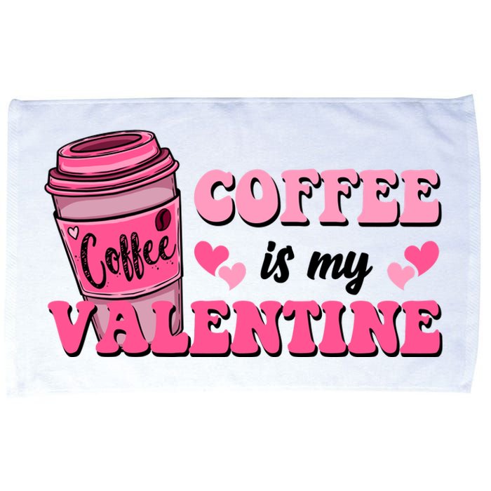 Coffee Is My Valentine Retro Cute Microfiber Hand Towel