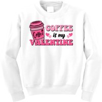 Coffee Is My Valentine Retro Cute Kids Sweatshirt