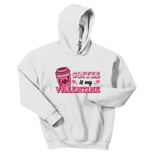 Coffee Is My Valentine Retro Cute Kids Hoodie