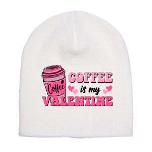 Coffee Is My Valentine Retro Cute Short Acrylic Beanie