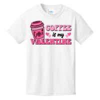 Coffee Is My Valentine Retro Cute Kids T-Shirt