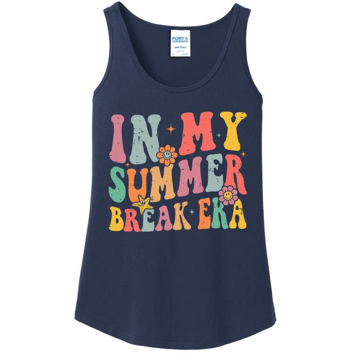 Cute In My Summer Break Era Funny Teacher Last Day Of School Ladies Essential Tank