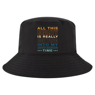 Cutting Into My Auto Racing Time Car Racing Adventure Sports Cool Gift Cool Comfort Performance Bucket Hat