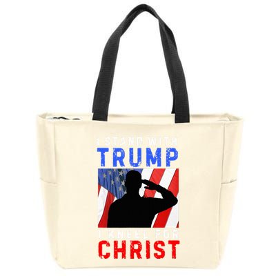 Christ Is My Savior Lord Trump My President Zip Tote Bag