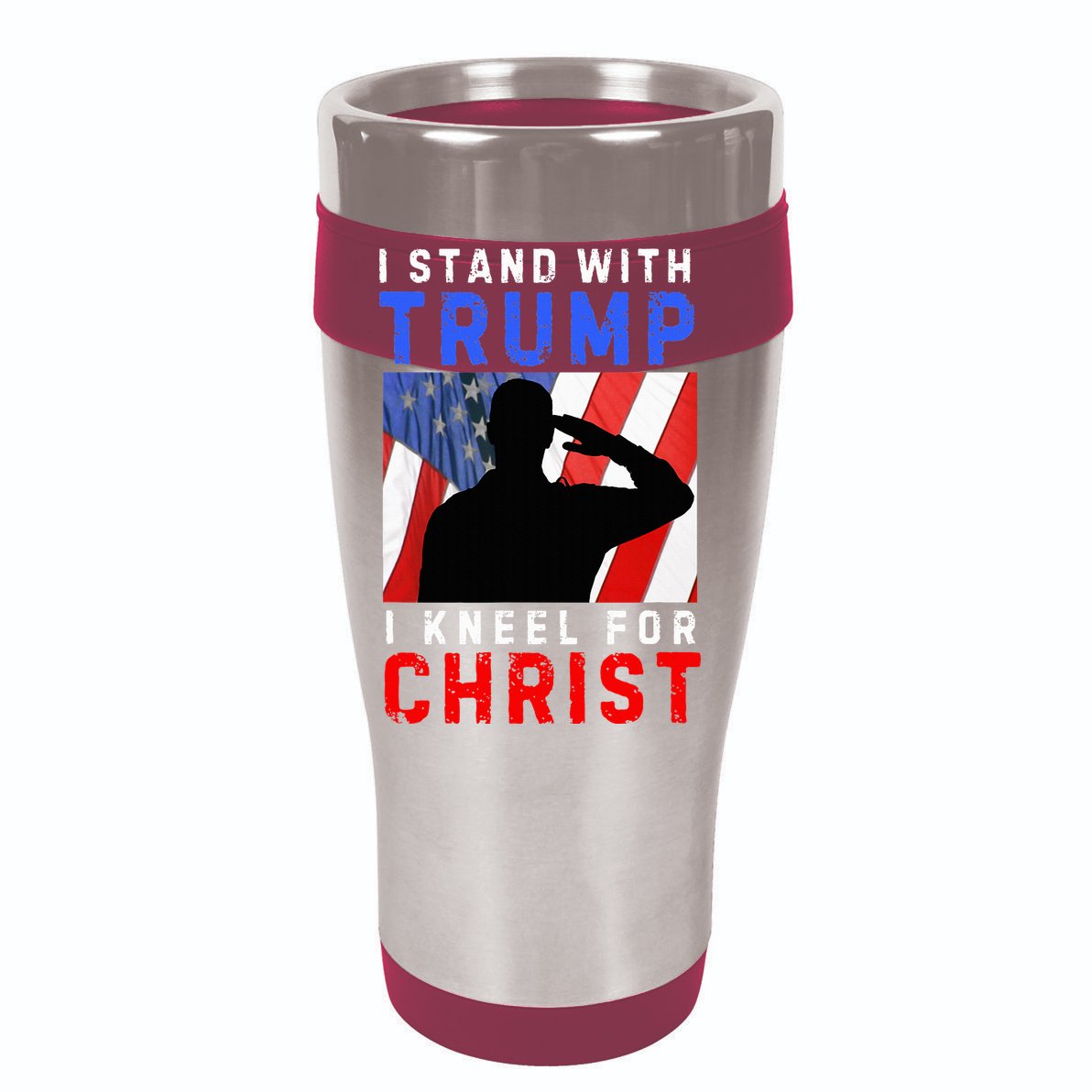 Christ Is My Savior Lord Trump My President V-Neck T-Shirt