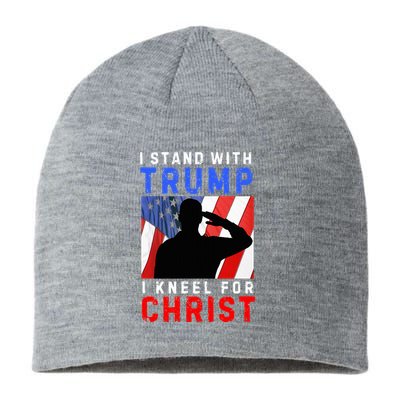 Christ Is My Savior Lord Trump My President Sustainable Beanie