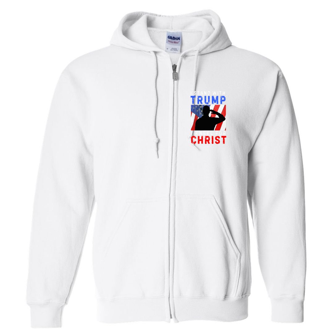 Christ Is My Savior Lord Trump My President Full Zip Hoodie