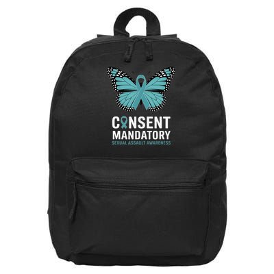 Consent is Mandatory Shirts Sexual Assault Awareness Month 16 in Basic Backpack