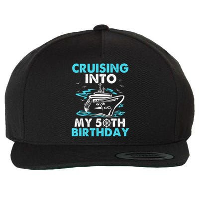 Cruising Into My 50th Birthday 50 Year Old Cruise Birthday.p Wool Snapback Cap