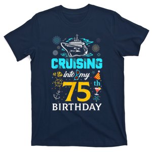 Cruising Into My 75 Year Old Birthday Squad 75th Cruise Bday T-Shirt