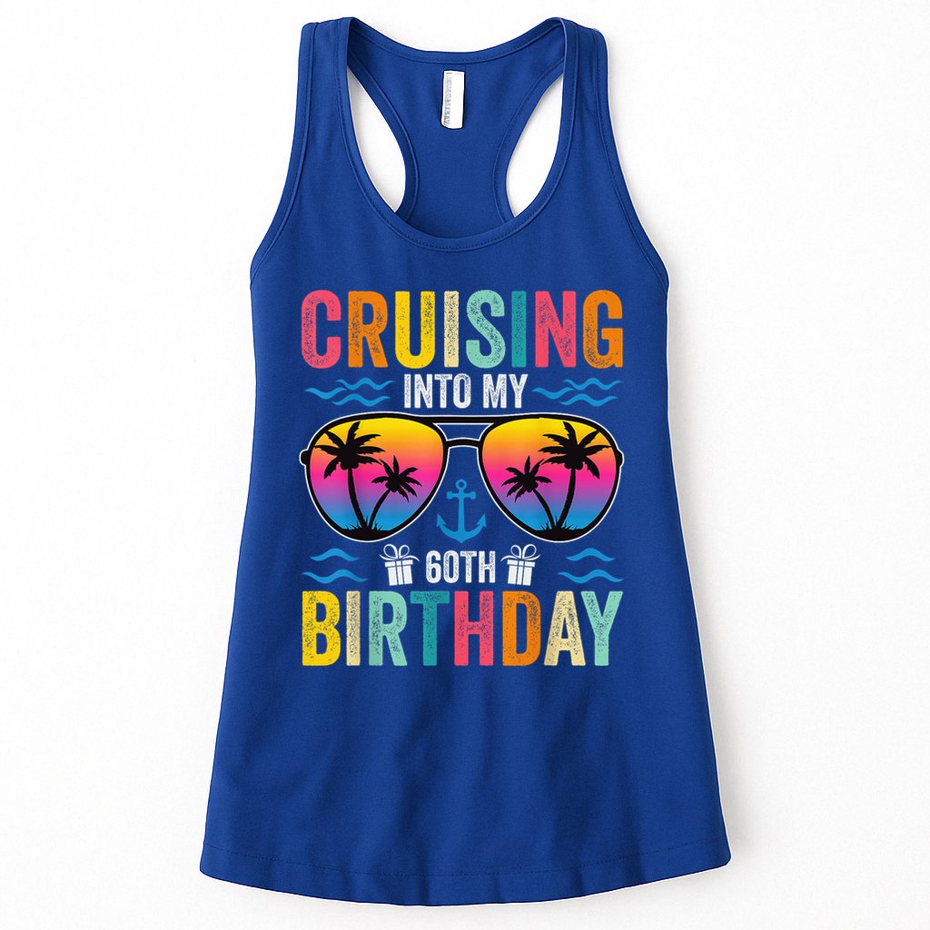 Cruising Into My 60th Birthday Family Cruise 60 Birthday Womens Tank Top