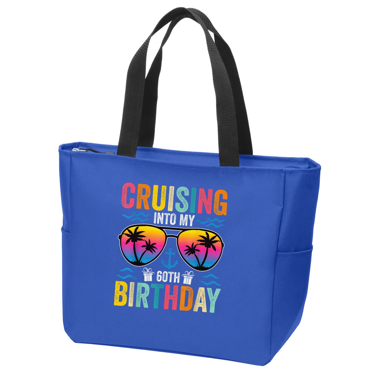 Cruising Into My 60th Birthday Family Cruise 60 Birthday Zip Tote Bag