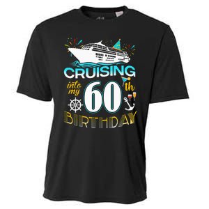 Cruising Into My 60 Year Old Birthday Crew 60th Cruise Bday Cooling Performance Crew T-Shirt