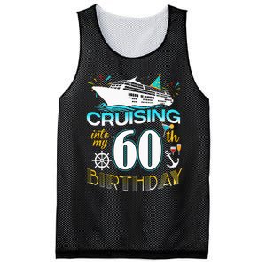 Cruising Into My 60 Year Old Birthday Crew 60th Cruise Bday Mesh Reversible Basketball Jersey Tank