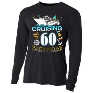 Cruising Into My 60 Year Old Birthday Crew 60th Cruise Bday Cooling Performance Long Sleeve Crew