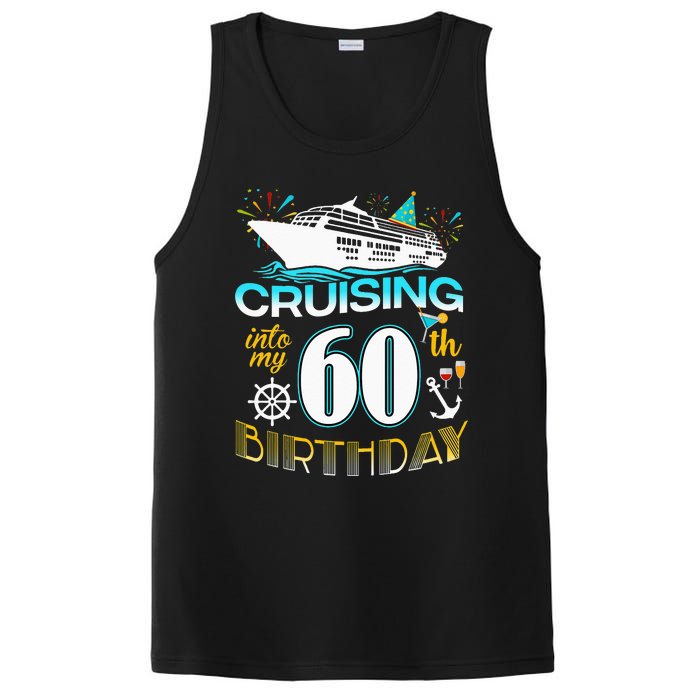 Cruising Into My 60 Year Old Birthday Crew 60th Cruise Bday PosiCharge Competitor Tank