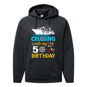 Cruising Into My 50 Year Old Birthday Party 50th BDay Performance Fleece Hoodie