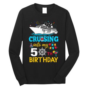 Cruising Into My 50 Year Old Birthday Party 50th BDay Long Sleeve Shirt