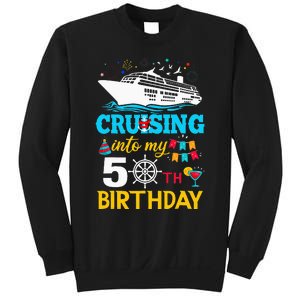 Cruising Into My 50 Year Old Birthday Party 50th BDay Sweatshirt