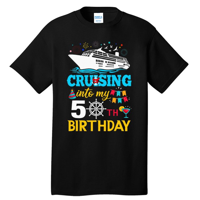 Cruising Into My 50 Year Old Birthday Party 50th BDay Tall T-Shirt