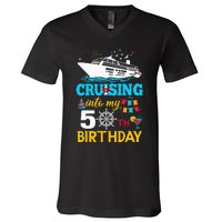 Cruising Into My 50 Year Old Birthday Party 50th BDay V-Neck T-Shirt