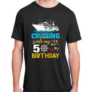 Cruising Into My 50 Year Old Birthday Party 50th BDay Adult ChromaSoft Performance T-Shirt