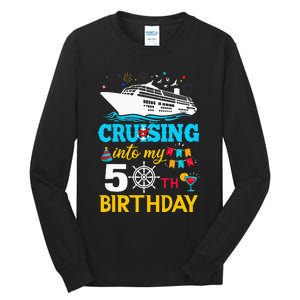 Cruising Into My 50 Year Old Birthday Party 50th BDay Tall Long Sleeve T-Shirt