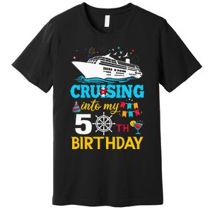 Cruising Into My 50 Year Old Birthday Party 50th BDay Premium T-Shirt