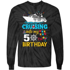 Cruising Into My 50 Year Old Birthday Party 50th BDay Tie-Dye Long Sleeve Shirt