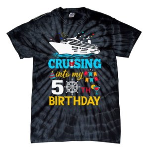 Cruising Into My 50 Year Old Birthday Party 50th BDay Tie-Dye T-Shirt