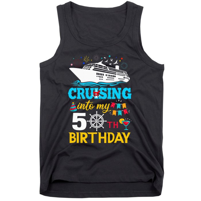 Cruising Into My 50 Year Old Birthday Party 50th BDay Tank Top