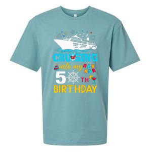 Cruising Into My 50 Year Old Birthday Party 50th BDay Sueded Cloud Jersey T-Shirt