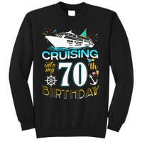 Cruising Into My 70 Year Old Birthday Crew 70th Cruise Bday Sweatshirt