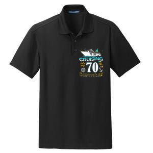 Cruising Into My 70 Year Old Birthday Crew 70th Cruise Bday Dry Zone Grid Polo