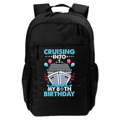 Cruising Into My 80th Birthday 80 Year Old Cruise Birthday Backpack