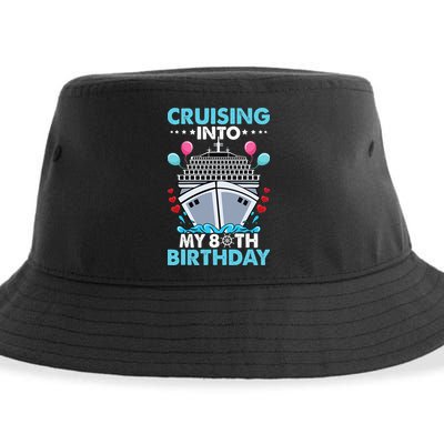 Cruising Into My 80th Birthday 80 Year Old Cruise Birthday Sustainable Bucket Hat