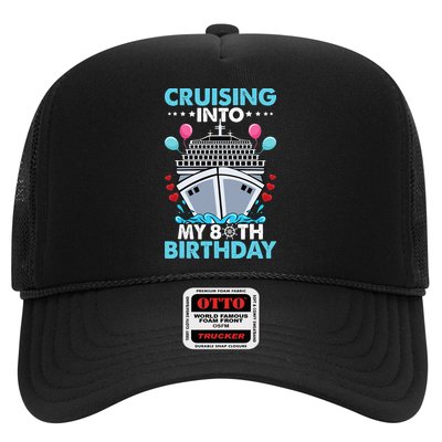 Cruising Into My 80th Birthday 80 Year Old Cruise Birthday Trucker Hat