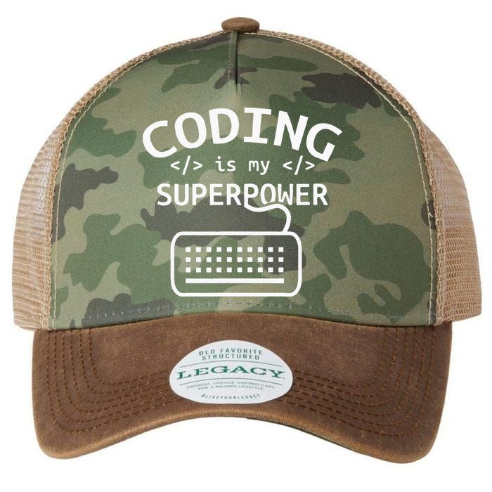 Coding Is My Superpower Coder Code Software Programmer Legacy Tie Dye Trucker Hat