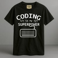 Coding Is My Superpower Coder Code Software Programmer Garment-Dyed Heavyweight T-Shirt