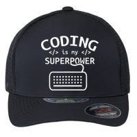 Coding Is My Superpower Coder Code Software Programmer Flexfit Unipanel Trucker Cap